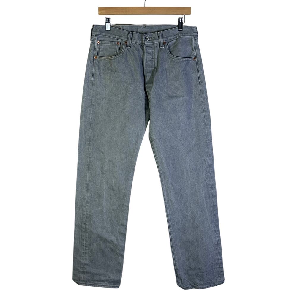 Levi's 501 Jeans Mens 34x34 Gray Button Fly Classic Fit Straight Leg Normcore
